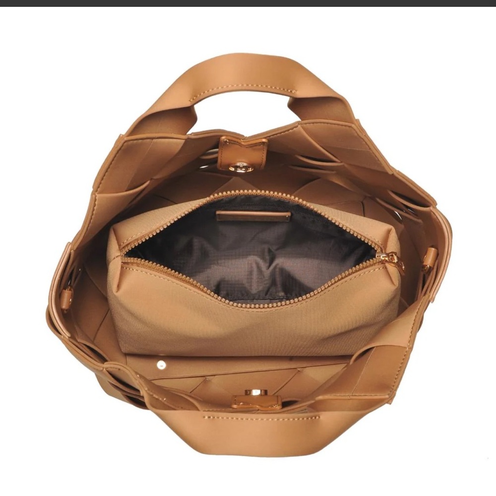 Sol and Selene “Resilience” Woven Neoprene Bag ~ Sand ~ NWT - Picture 3 of 9